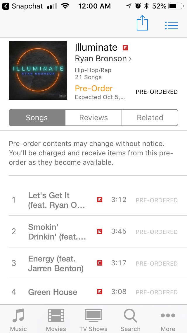 Teags6's tweet photo. Looking forward to the new album Illuminate! Congrats on another one! @iam_RyanBronson https://t.co/kLQHiuaTUI