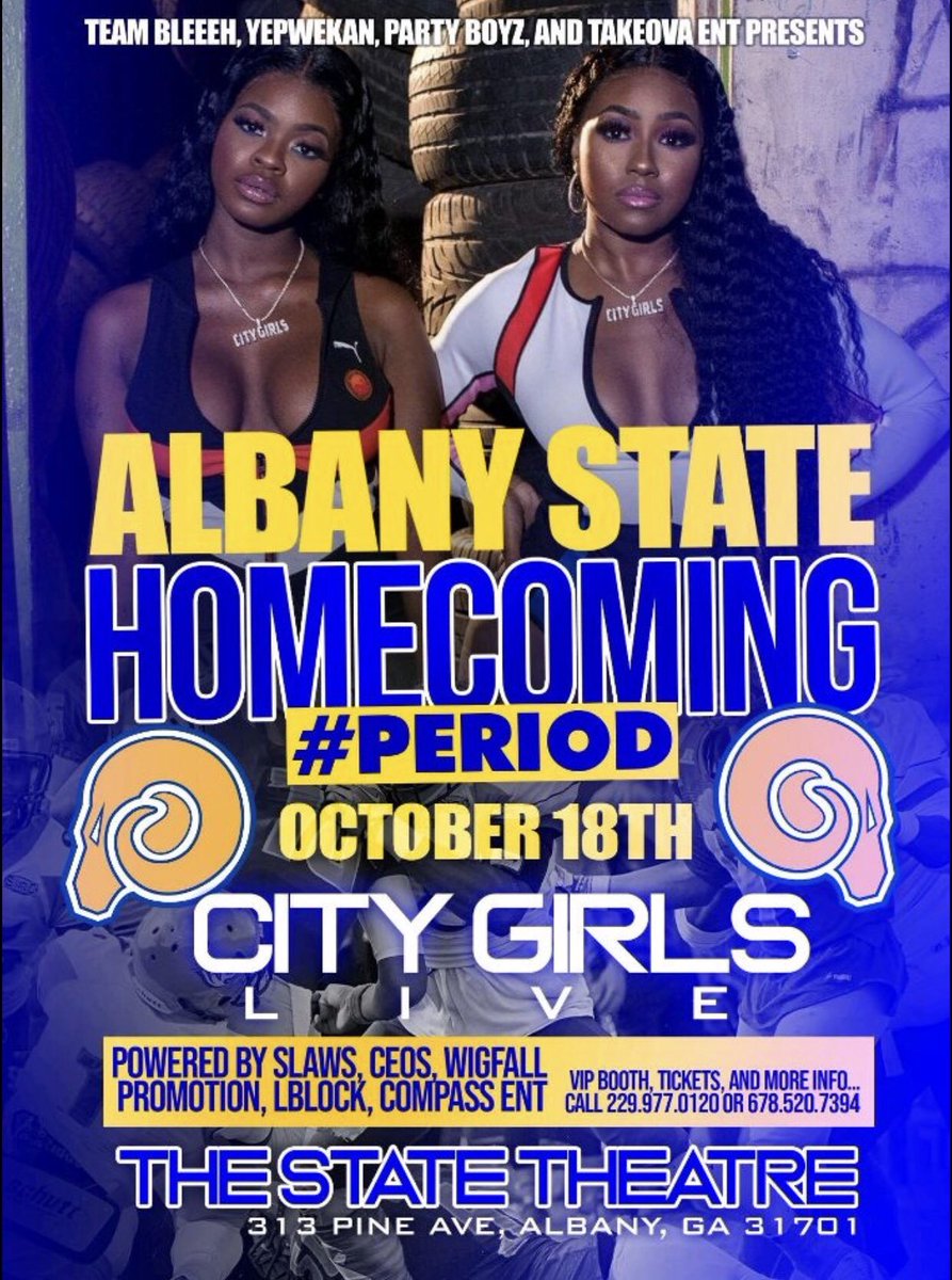 LBlockASU's tweet photo. Don’t wait til tickets go up HOMECOMING WEEK 💛💙 CITY GIRLS PERFORMING LIVE 🎤🎤 $15 TICKETS ON DECK‼️ $50 VIP STAGE PRESS TICKETS ON DECK DM ME ASAP #ASU22 #ASU21 #ASU20 #ASU19 @LBlockASU #LblockAsu https://t.co/DASZ01KgcI