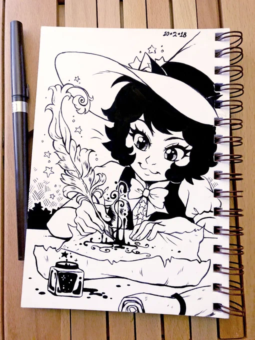 Day 2, Tran(quill) ??️#inktober2018 #inktober 