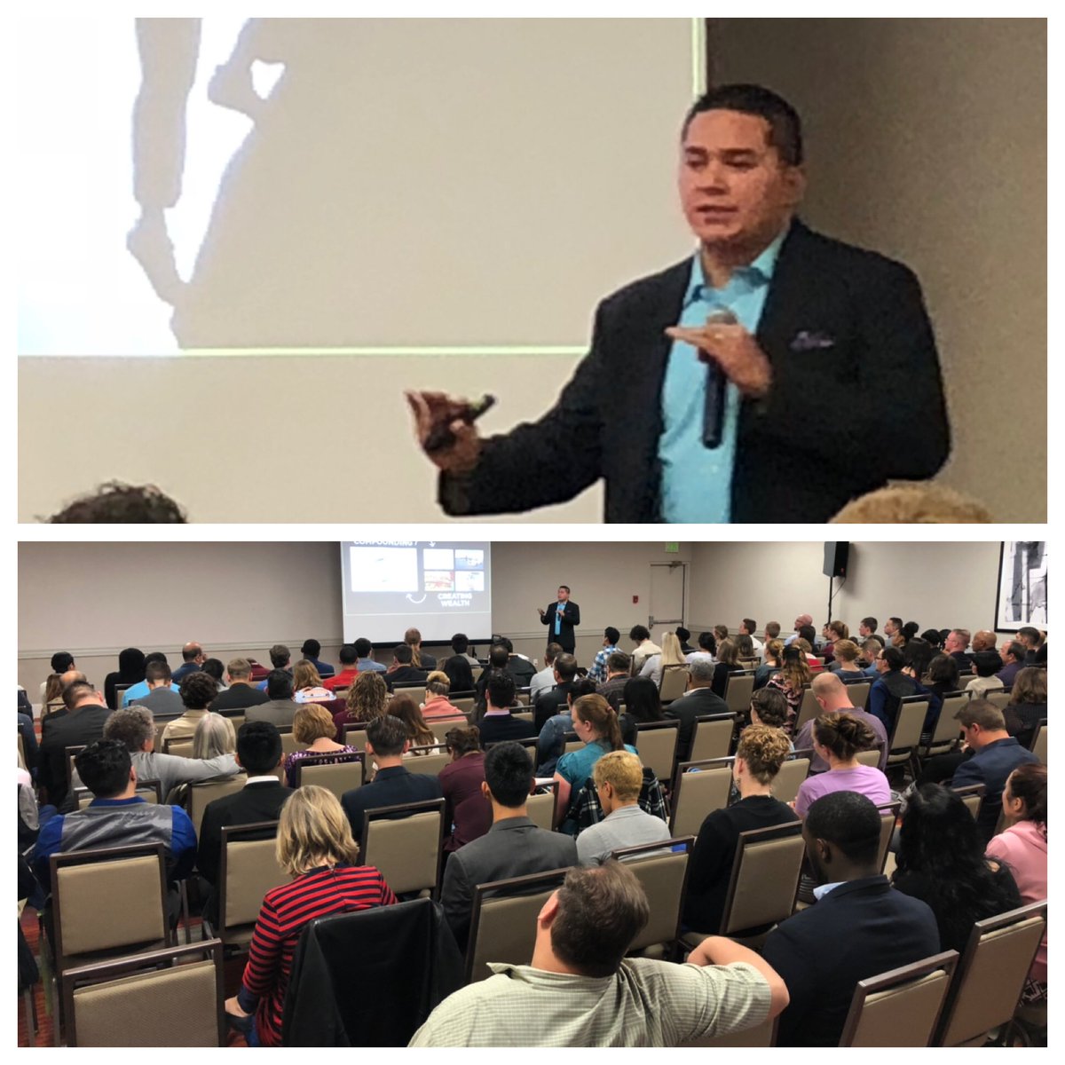 jlmueller15's tweet photo. Soon-to-Be 7500 Brandon Ardiente rockin’ the plan in Denver tonight to a room of 120+ IBOs entrepreneurs 
#LTD100k https://t.co/pjUpwl4lf4