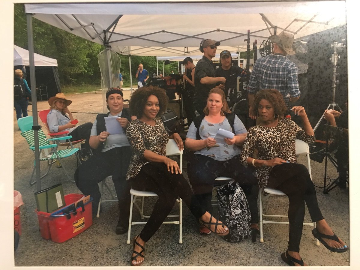 SuzQ90210's tweet photo. Mrs. @AlfreWoodard I found our third!! #juanita #virginiaisforfilmlovers #netflix @CBS @TheTalkCBS @TheRealEve https://t.co/KgpMgtNXsj