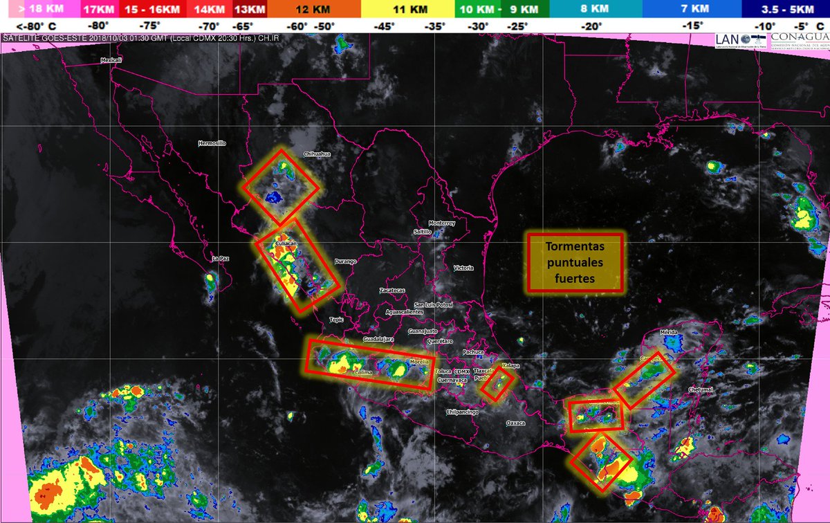 Cada tres horas puedes consultar las   condiciones de fenómenos extremos en el  #Aviso de potencial de   #Tormentas #SMNmx  smn.conagua.gob.mx/es/pronosticos…