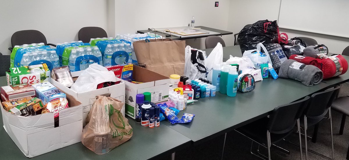 PWCPolice's tweet photo. Due to the widespread damage to the Carolinas from #HurricaneFlo, First Responders continue to work long shifts, seldom going home & some without homes. We took up a collection & today donated 12 boxes of essential items (nearly 420 pounds) to aid our brothers & sisters #StaySafe https://t.co/GNMwKSbOmv