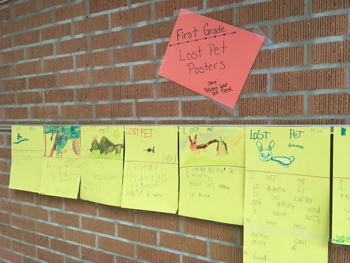 MrsZoglmann's tweet photo. ELLs working hard on lost pet posters #ESOL261 #oatville261 https://t.co/tPFAL911yA