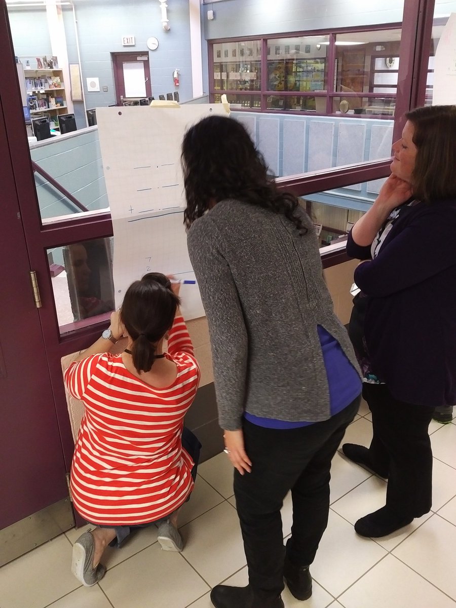 HRosaryWaterloo's tweet photo. Teachers & DECEs doing some #nonroutine questions as we develop understanding around building "thinking" classrooms. @MrsRellinger https://t.co/N0iXkEkWNm