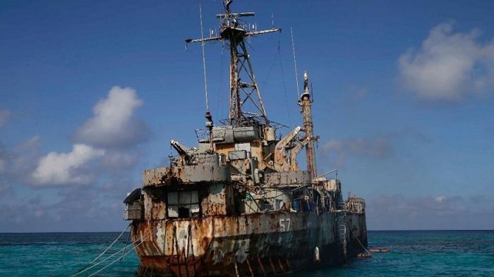 This is the dilapidated Philippine outpost at the Second Thomas Shoal | TIP - #Travel in Palawan | #philippines #palawan