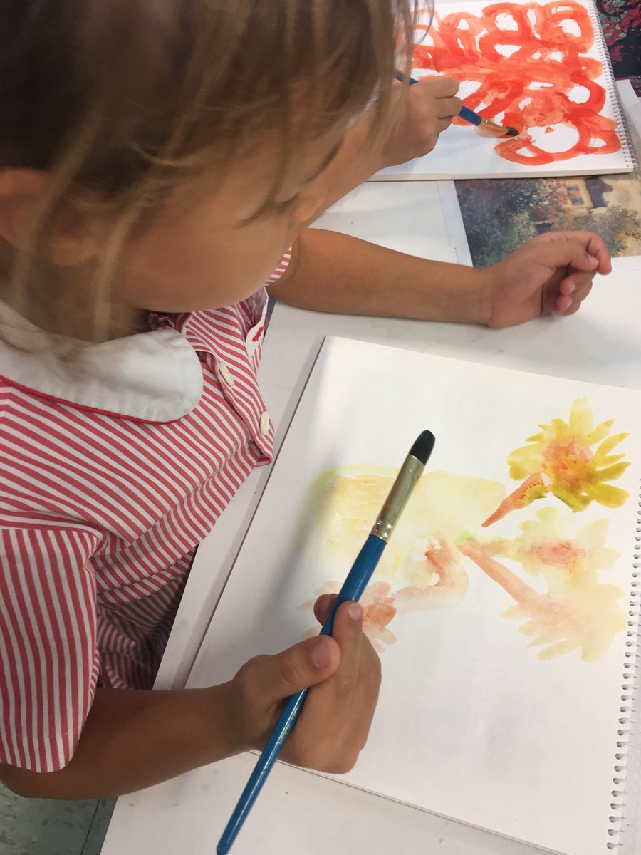 The softness &amp; purity of a child’s heart can come through watercolours. <a href="/incredartdept/">Incredible Art Dept</a> <a href="/21cli/">21st Century Learning</a> #cdnisprojectinnovate