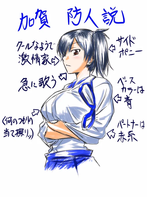 今日がTwitter始めて1周年だと通知が来た。
そういえば最初はこのくらいの落書きをパラパラとアップする予定だったけど思いのほかiPad Proが使える奴だったのでどんどん凝りだしてしまった
#艦これ #加賀 