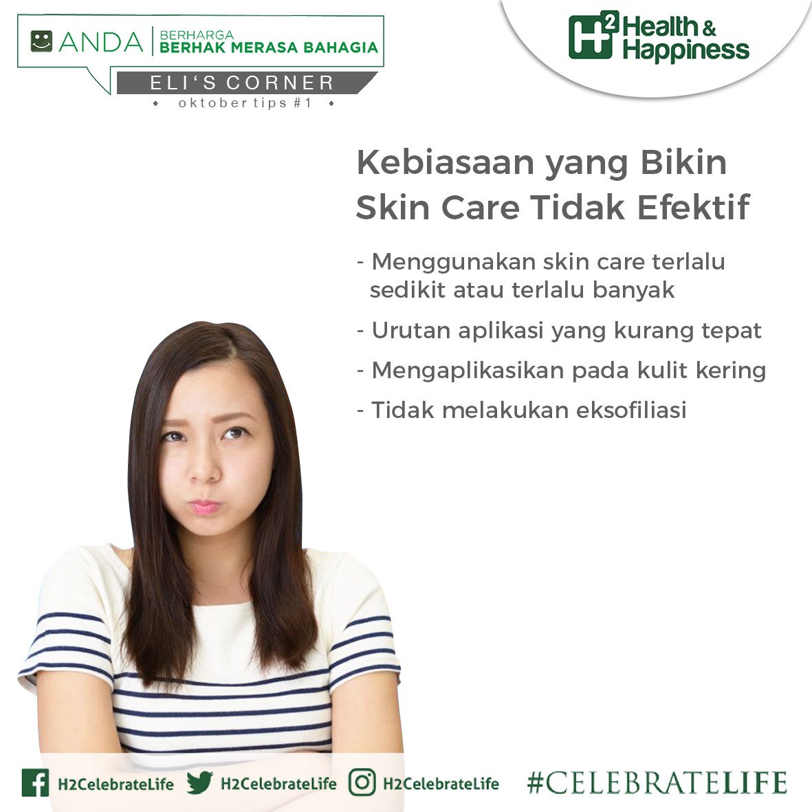 H2CelebrateLife's tweet photo. Nah tapi bagaimana jika skincare yang kamu pakai ternyata tidak semaksimal yang kamu harapkan? Mungkin kamu melakukan beberapa kesalahan yang membuat skincare tidak bisa bekerja secara efektif. Simak informasi berikut ini ya! https://t.co/QNK8Y78GKT