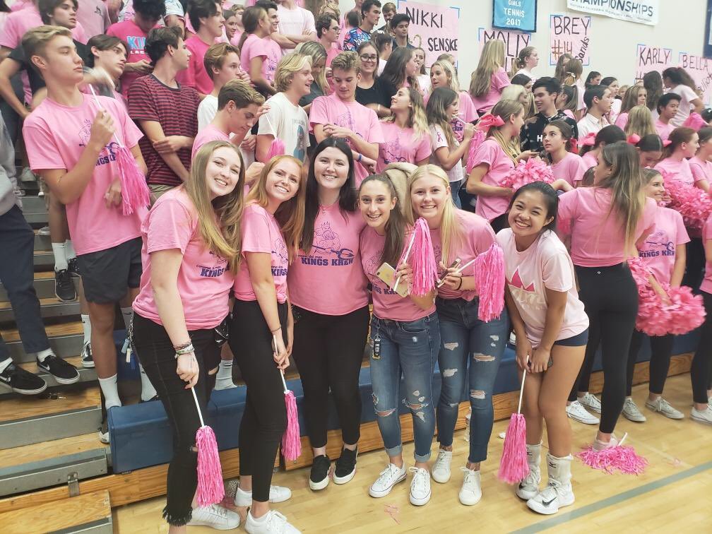 Kings Krew Packed the Gym in Pink tonight and helped cheer our girls to victory. Our girls move to 4-0 in league play. What a great night! <a href="/SoCalSidelines/">SoCal Sidelines</a> <a href="/ocvarsity/">ocvarsity</a> <a href="/CdMGirlsVB/">CdM Girls Volleyball</a> @SoCalSections