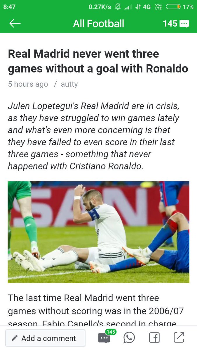 pratiktotla29's tweet photo. And someone said from @realmadrid that we are strong and unite even if there is no @Cristiano 😂 STFU man! This year, your team will be performing worst without him and Zidane 😂😂 #CSKARMA https://t.co/DvfFpphfpi