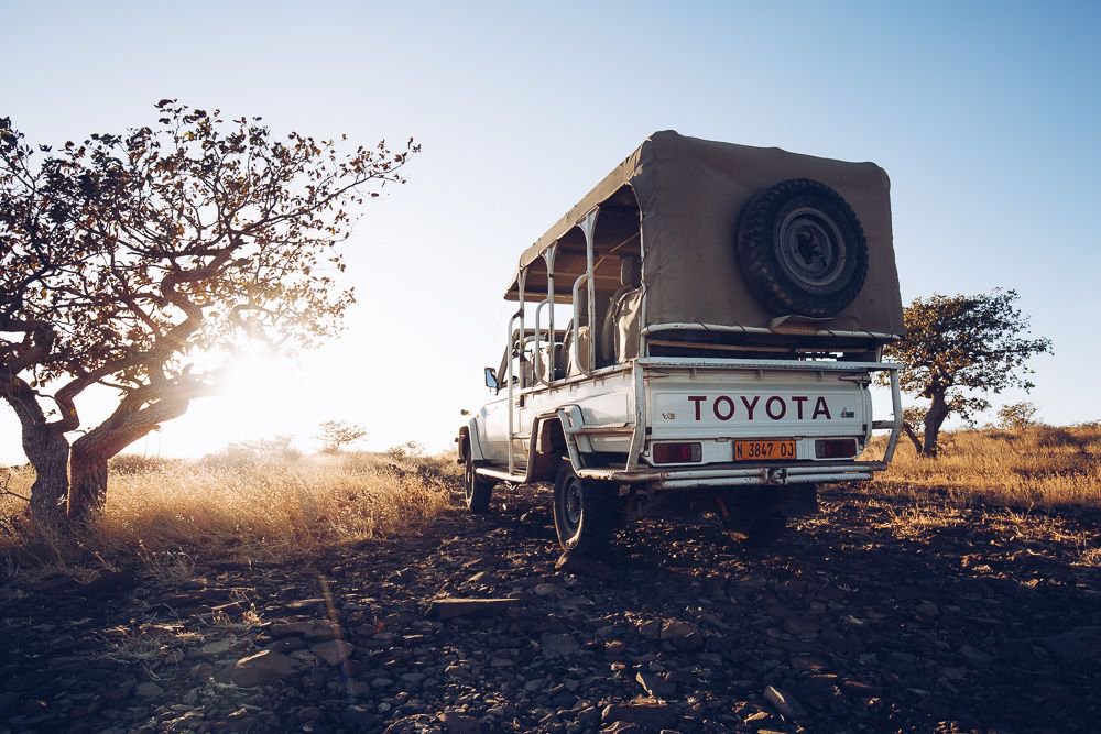 AnywhereWeRoam's tweet photo. Evening G&amp;T out in the bush with incredible views. 

#namibia #grootberg #travelblogger https://t.co/BRYoFCvwrc
