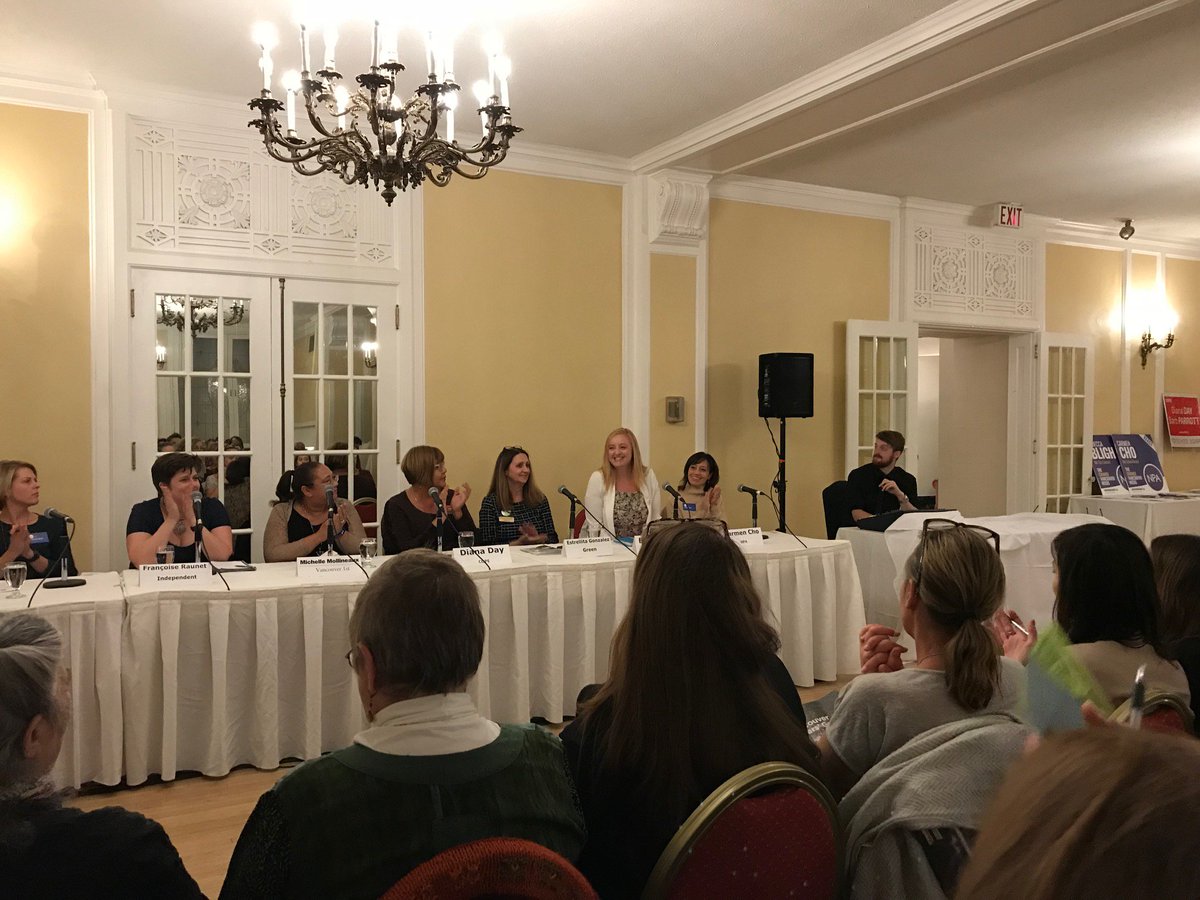 Thanks <a href="/HycroftUWCV/">UWCV at Hycroft</a> &amp; <a href="/womentcities/">Women Transforming Cities</a> for the candidate forum tonight. When women are elected, we get more compassionate and collaborative decision making. We need more women in public office like @tanyapazzy <a href="/erinarnolddream/">Erin Arnold (she/her)</a> <a href="/shamimshivji18/">Shamim Shivji</a> <a href="/catherineevans/">Catherine Evans</a> <a href="/VanRealDeal/">Heather Deal</a>! #vanpoli