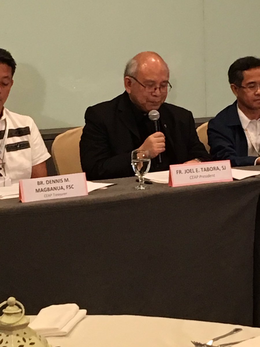 DahlBennett2's tweet photo. Fr. Joel Tabora: CEAP to present data on impact of implementation of RA10931 on private schools #CEAPNatCon2018 #Sanctificatio #ILovePrivateEd https://t.co/fjlX54aKgj