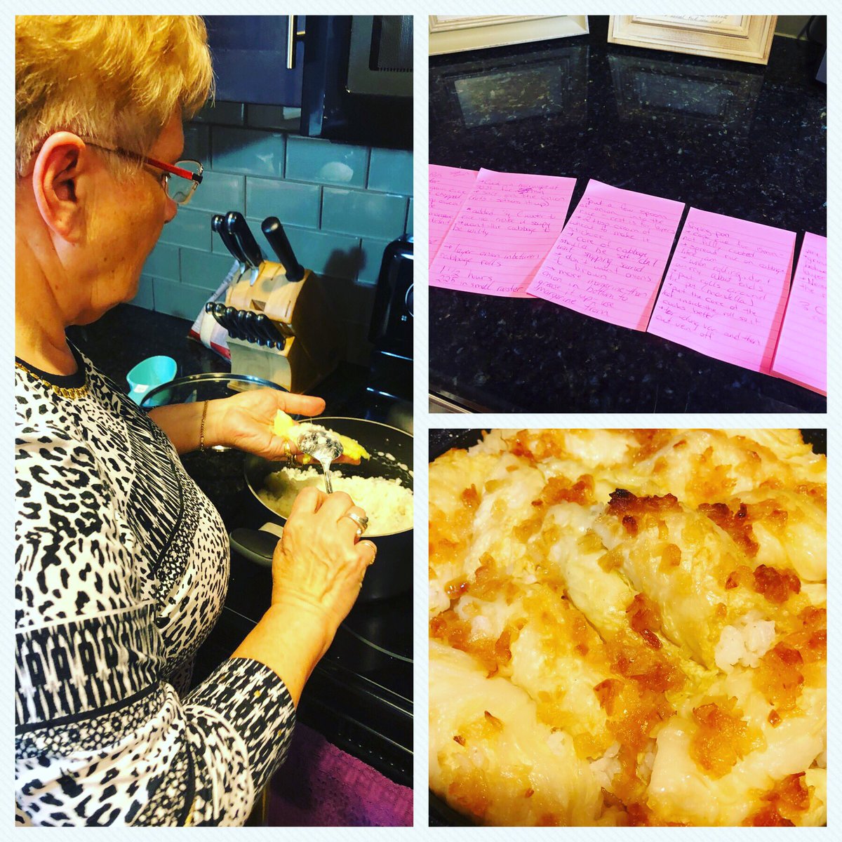 Mason7Jen's tweet photo. Spent the evening learning how my auntie made cabbage rolls as a child with her mom. She claimed she had no secrets... my pages of notes beg to differ! #family #knowledge #bymemory #stories #history https://t.co/KUBAl6m87Z