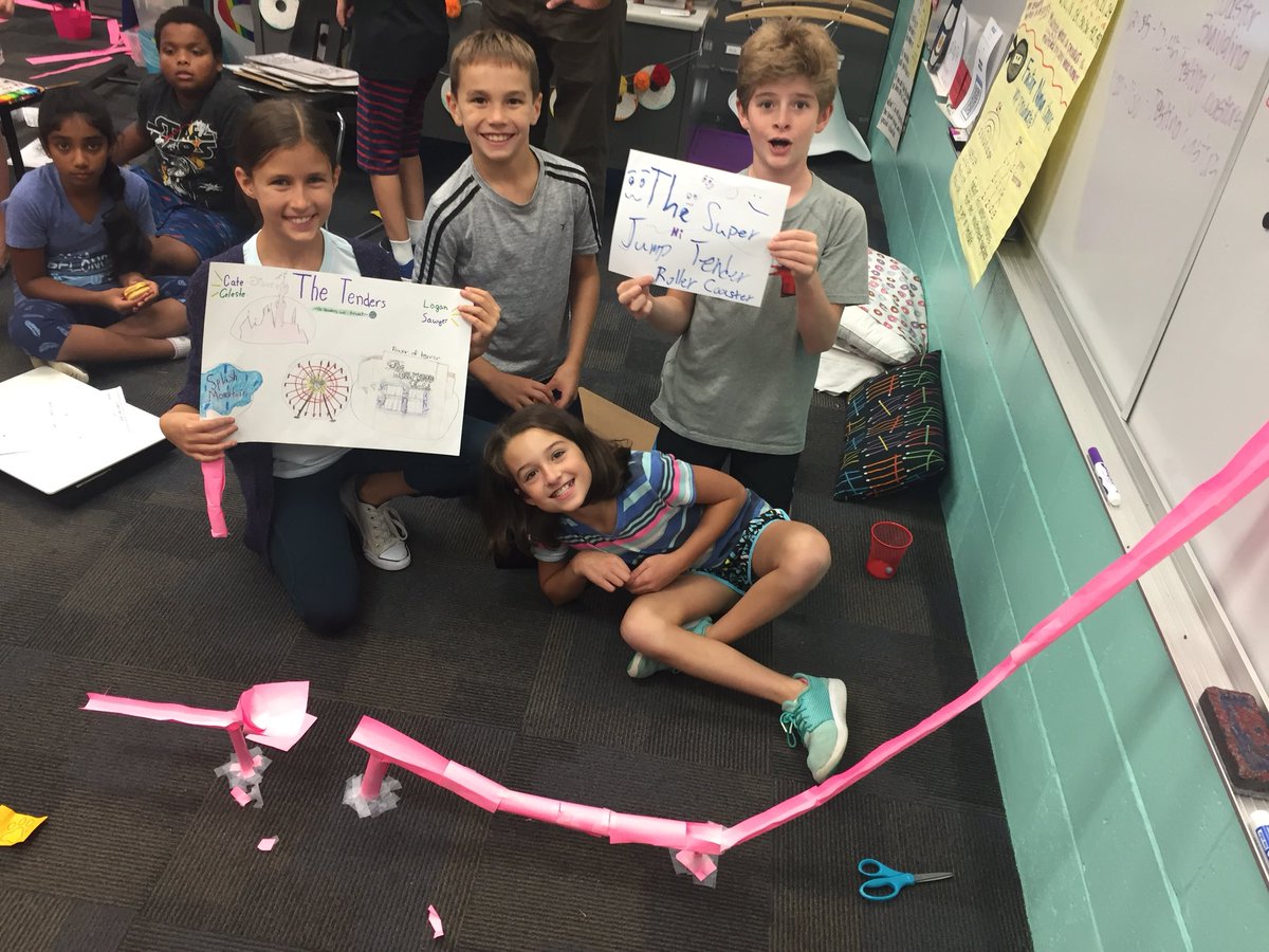Prairie512Teach's tweet photo. #prairie5thgraders were finishing up a #StemChallenge leftover from yesterday- Build a working roller coaster that a marble will travel on its own from start to finish. π’π’ #prairieproud #sciencerocks @prairie512 https://t.co/0JvRBjHFES