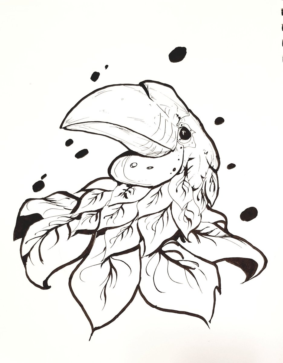 Zaul On Twitter Inktober 2 Plant Bird Creature Feature