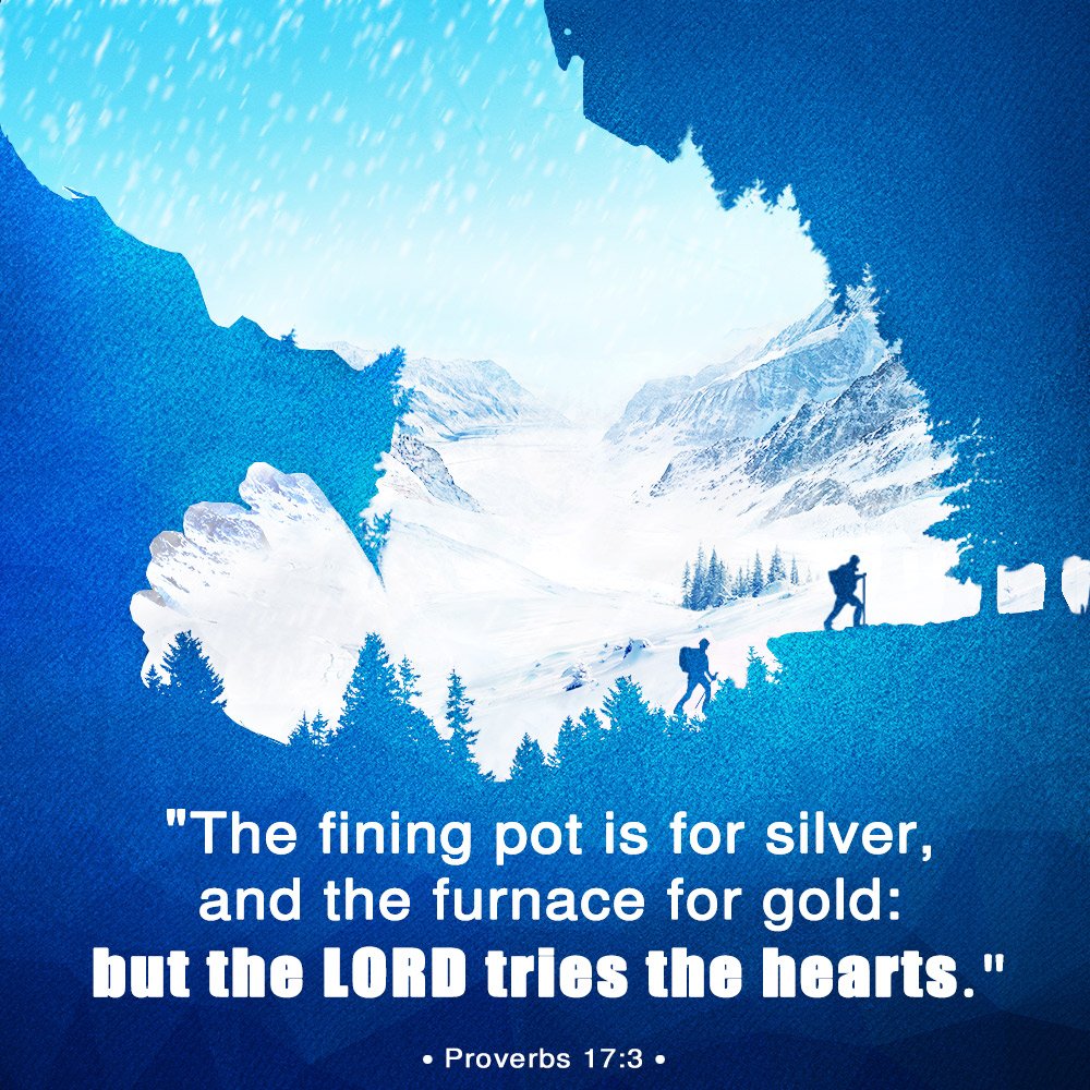 churchAlmighty's tweet photo. 【Faith and Life】
“The fining pot is for silver, and the furnace for gold: but the LORD tries the hearts” (Proverbs 17:3). A comfortable life cannot breed tenacious spirit, and hardships always carry the good will of God which is hidden from man.
#Truth
https://t.co/DYBnuvUbh5 https://t.co/UJXksE8vwj