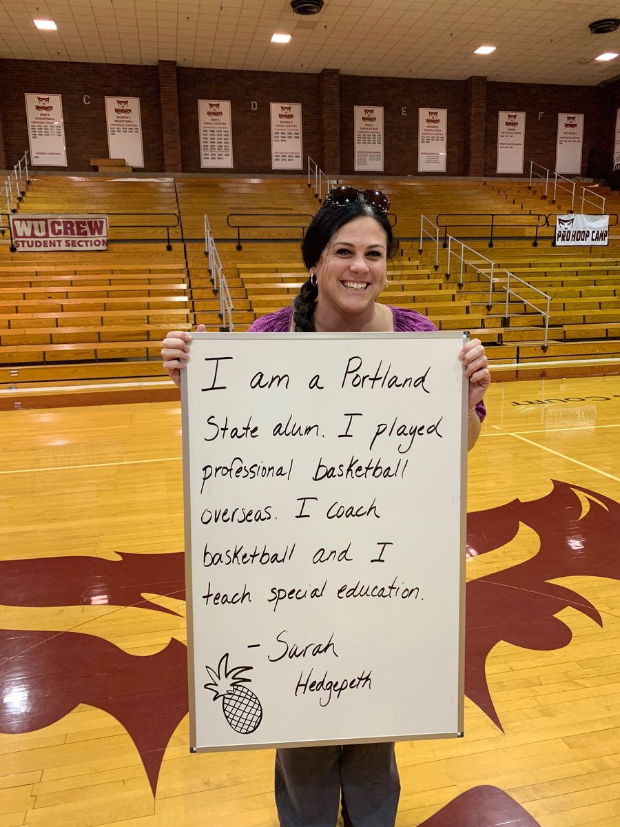 WillametteSAAC's tweet photo. “You’re just a coach.”
Sarah Hedgepeth is much more than just a coach. She played professional basketball overseas and is now coaching basketball as well as teaching special education. 📝🏀
#NCAAInclusion #BeyondALabel https://t.co/sGAe8irWxo