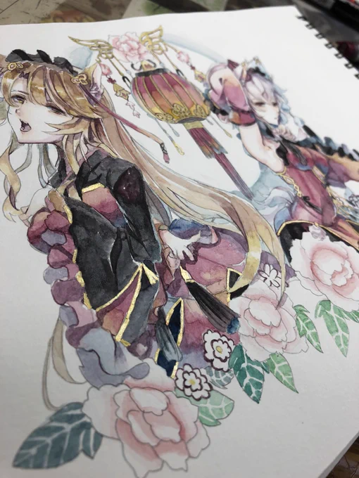 金がいい感じに光ってダンジョン上がる^ ^なぜスケブに描いてしまったのか... 
