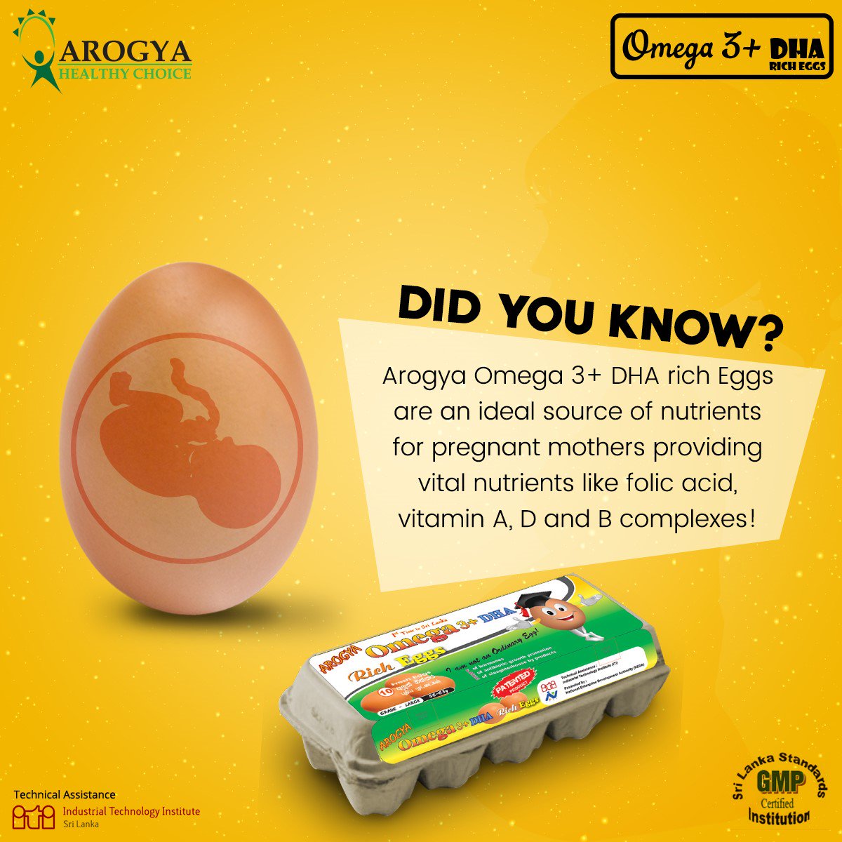 Arogyafarm's tweet photo. Arogya Omega 3+ DHA rich eggs are an ideal source of nutrients for pregnant mothers providing vital nutrients like folic acid, vitamin A, D and B complexes!
#ArogyaFarm #Omega3Plus #DHARichEggs https://t.co/4MCd0fZxQp