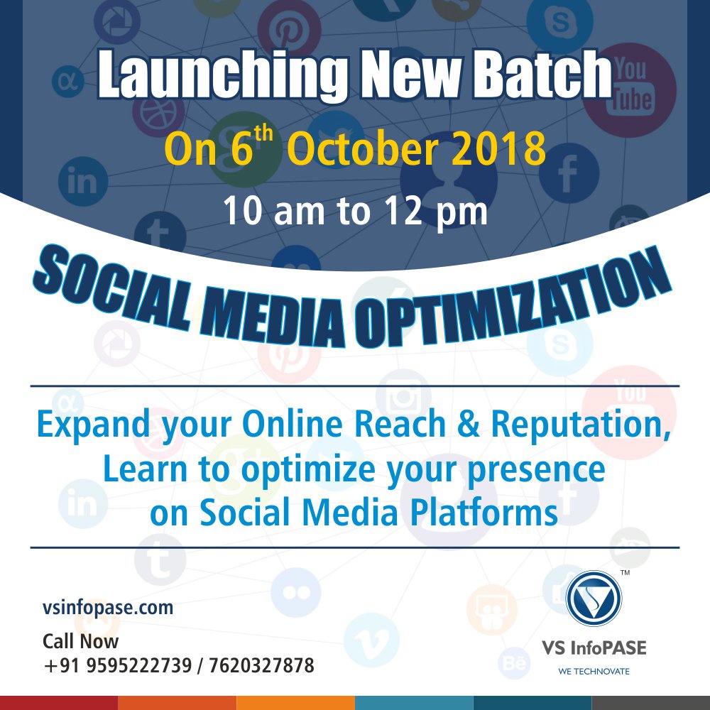 STAQwise's tweet photo. Learn SMO in two months to expand your online reach and reputation on all Social Media Platforms
#SMO #SocialMediaOptimizationTraining #DigitalMarketing
#DigitalMarketingCourses #socialmedia #reputation
#reach #skillacquisition #careerindigitalmarketing
#acquisitionprograms https://t.co/Lx8RVXXCbW