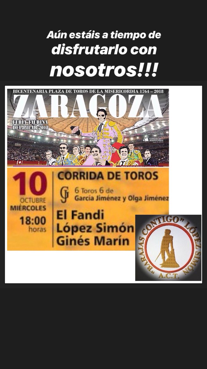 BarajasCLSimon's tweet photo. Zaragoza
📆10 de Octubre
Ultima salida 2018
Terminamos temporada junto a @alopezsimon y no podeis faltar
Mas información en 
https://t.co/9gNw0MzjXw https://t.co/v6ZjrWmKTG
