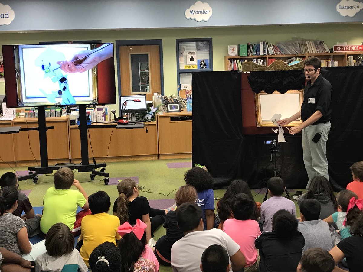 Casey_Library's tweet photo. We loved our visit from Matt Sandbank’s Shadow Factory! Amazing how he brings poetry, songs, &amp; stories to life with his shadow puppets. Thanks for sharing your art with us Mr. Matt! #OnceUponATime @CaseyCrocs @AustinISDLibs https://t.co/eulEUiAyFa