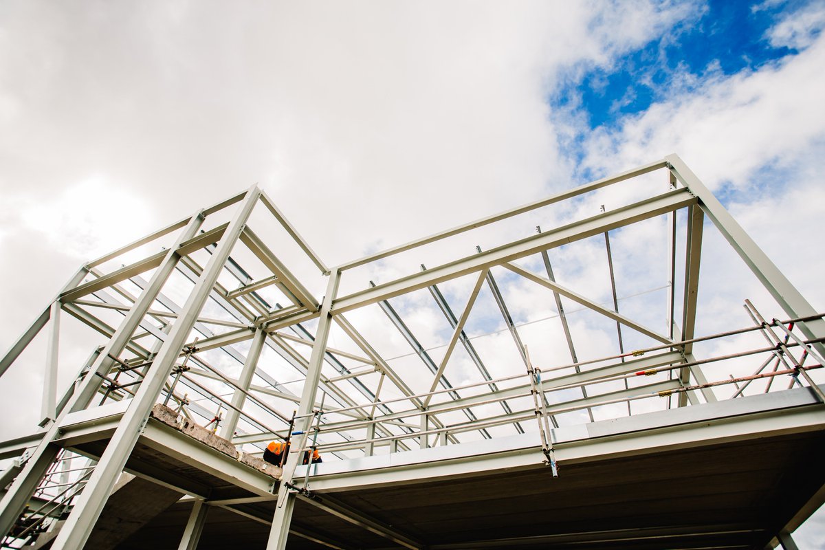 GFTomlinson's tweet photo. Works are progressing @SpringwellLincs with the steel frame well underway #Progress #Education #Wellspring #Lincolnshire https://t.co/4bdkhToGIt