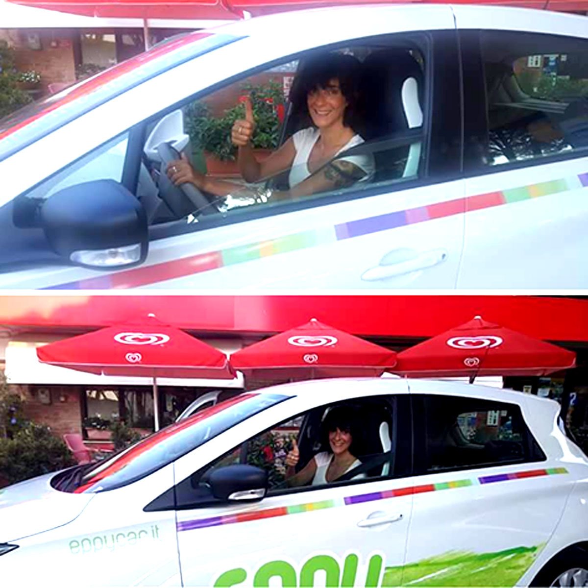 EppyCar's tweet photo. Io guido #Eppy perché... "Così l'estate non finisce mai 🌞⛱". Parola di Valentina 😊

#EppyCar a #Latina e su https://t.co/xxsE0uoV6L 🍀🚙🔌 https://t.co/pete6QIqvH