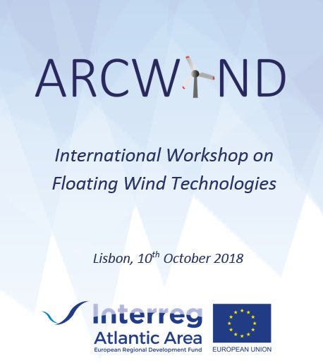 ArcwindProject's tweet photo. The International Workshop on Floating Wind Technologies will be held at IST, Lisbon on 10th October 2018. 

For more information, please send an email to: 
sandra.ponce@centec.tecnico.ulisboa.pt

#ARCWIND #AAprojects #AtlanticArea #Interreg https://t.co/QeYyrQ3sW3