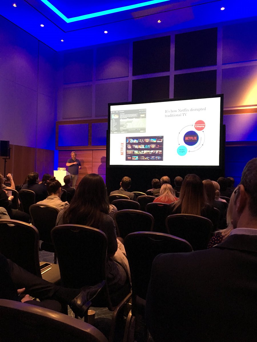 “People consume content in dedicated binges” Does this spell the end for drip-feeding content in B2B? <a href="/pathfactory/">PathFactory</a> speaking about the #Netflix model of content consumption #SDSummit