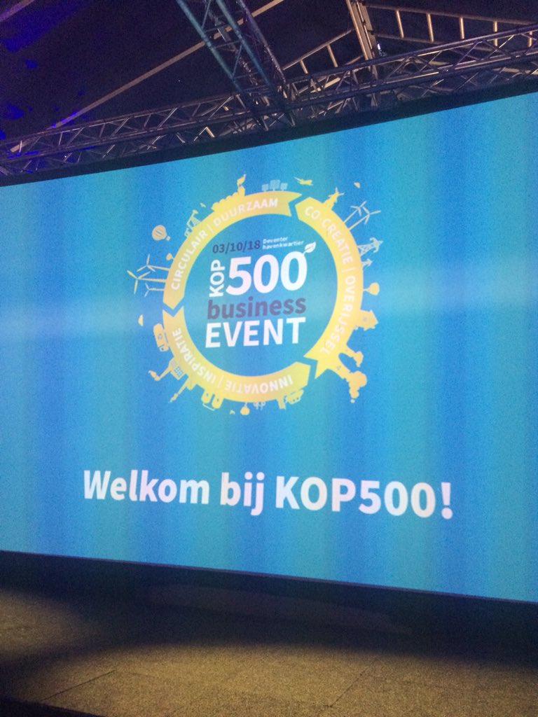 Start <a href="/Kop500event/">KOP500</a> #deventer event curculair / duurzaam / innovatie.