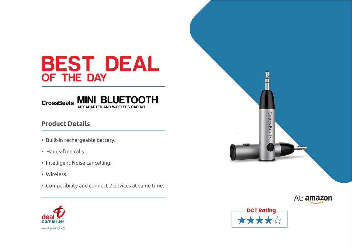 buying_engine's tweet image. Best Deal Of The Day.

#wirelessauxadapter #minibluetooth #carkit #crossbeats #bestdealoftheday #onlinebuying #buyingengine #dct #marketplace #startups #ecommerce #onlineshopping #dealcometrue