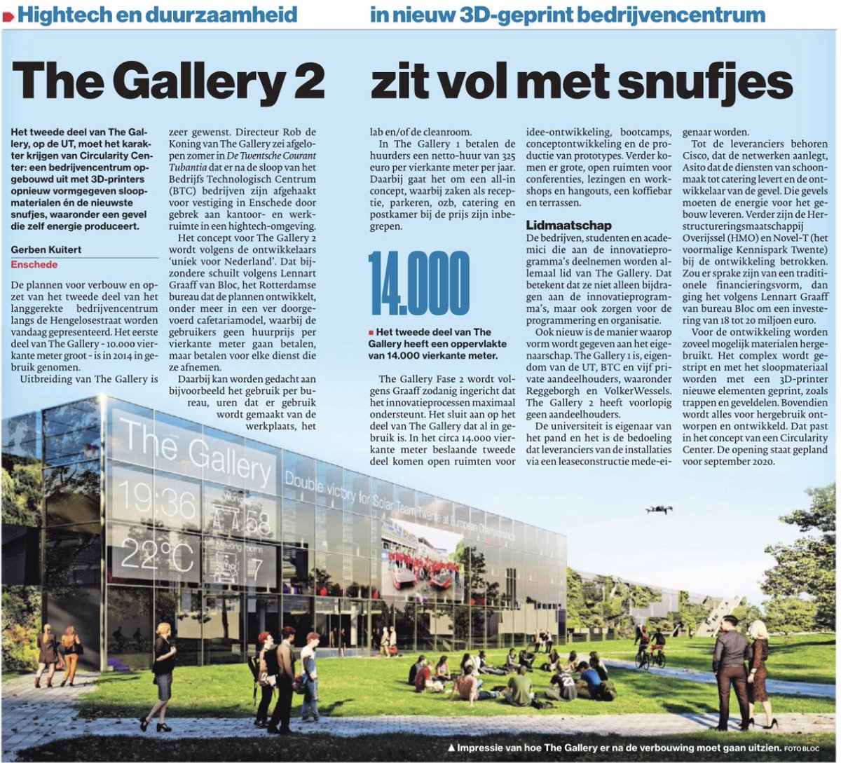 Prachtige ontwikkelingen op <a href="/kennispark/">Kennispark</a> met de ontwikkeling van Gallery Fase 2. Vanmiddag presentatie tijdens <a href="/Kop500event/">KOP500</a> <a href="/UTwente/">University of Twente (inactive)</a> <a href="/Gem_Enschede/">Gemeente Enschede</a> <a href="/gemeentehengelo/">Gemeente Hengelo</a> <a href="/ProvOverijssel/">Provincie Overijssel</a> <a href="/vvanderchijs/">Victor van der Chijs</a> <a href="/vanHijum/">Eddy van Hijum</a> @novelt_online @asito <a href="/Cisco/">Cisco</a> #HMO <a href="/BLOCnl/">BLOC</a> @HMOverijssel <a href="/TwenteBoard/">Twente Board</a>