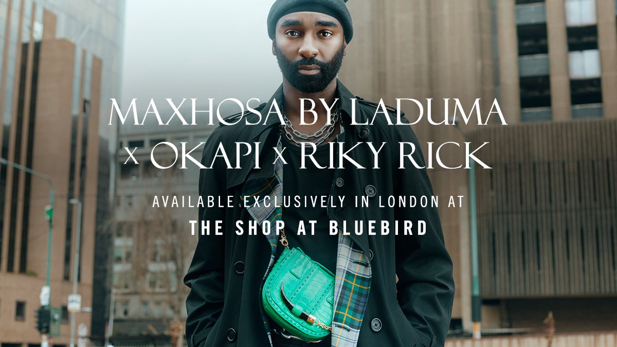 Launching today @MaXhosaByL x <a href="/OkapiAfrica/">Okapi</a> x <a href="/rikyrickworld/">MR MAKHADO</a> accessories collaboration.  Available from <a href="/shopatbluebird/">The Shop at Bluebird</a>
