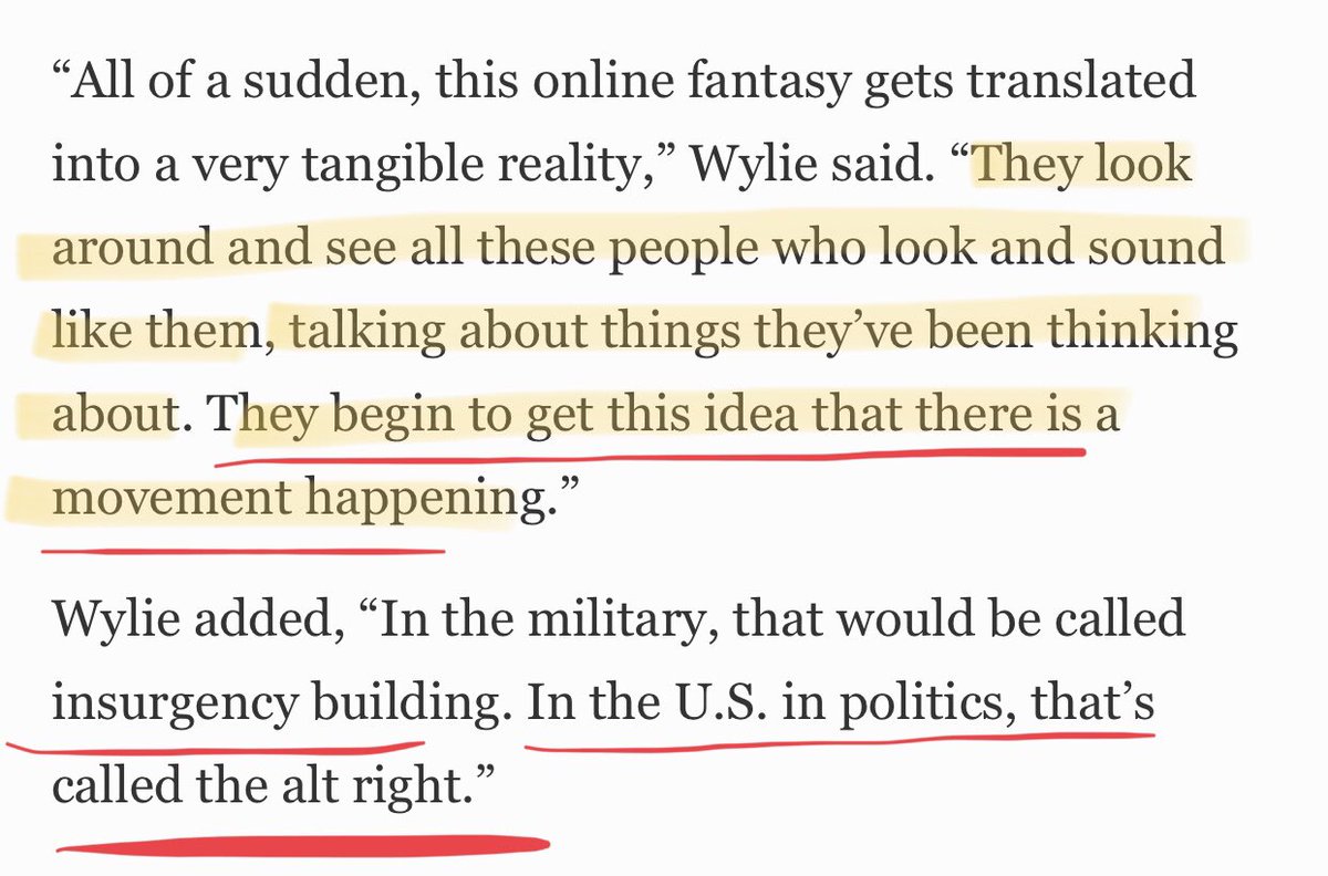 People heard Trump say “it isn’t a campaign- it’s a movement” and they agreed because they really FELT like they were part of a ‘huge’ cohesive group. They believed others were feeling the way they did....be abuse their views were validated by bots...