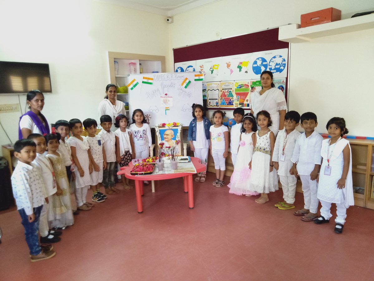 DMPSKRPuram's tweet photo. #DMPS #Discovery #Montessori #preschool American Preschool at K R Puram, #Karnataka Gandhi Jayanthi https://t.co/6airus2g4R
