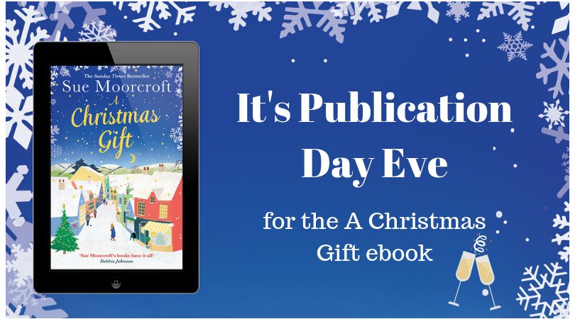 SueMoorcroft's tweet photo. Fizzy with excitement that tomorrow will see e-publication of #AChristmasGift! Can't wait to transport readers to Middledip village and the new performing arts college. #NewRelease 
https://t.co/HYyYVqC55d https://t.co/LSpuoGfvq5