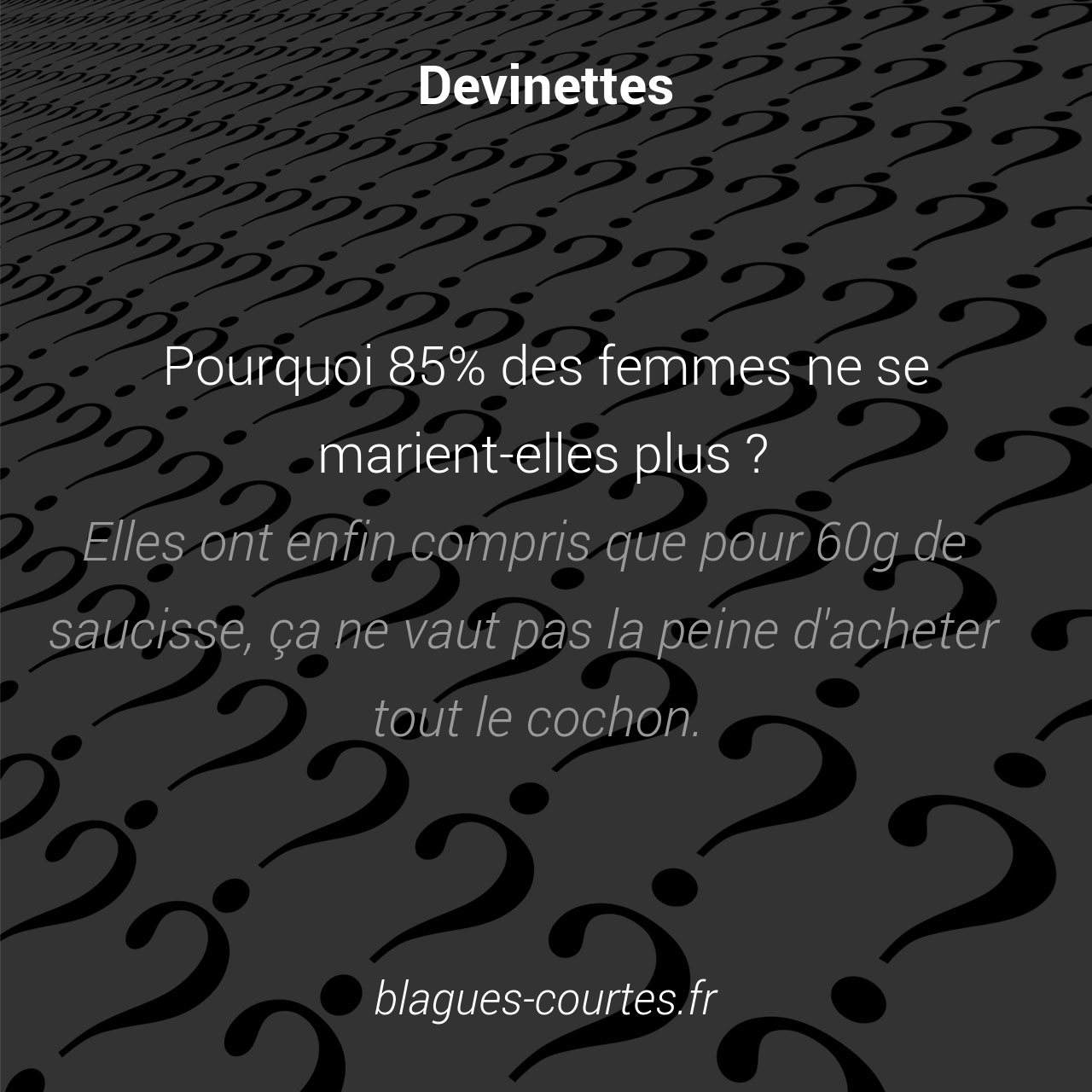 Télécharger gratuitement Images Blagues Courtes On Twitter Blague Les Femmes Et Le Mariage le plus cool salutations