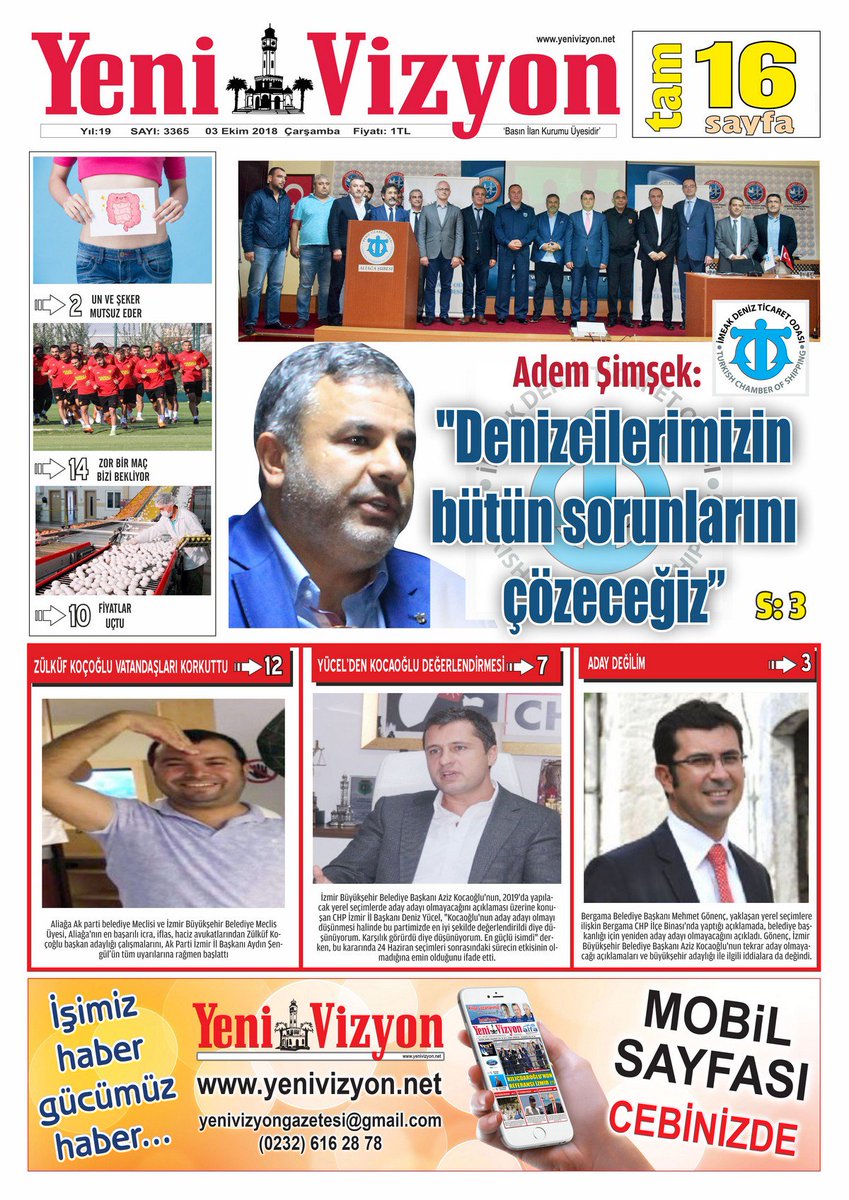 yenivizyon gazetesi (@yenivizyong) on Twitter photo #Yenivizyon Gazetesi / Sayı 3365
yenivizyon.net/egazete/yeni-v…
#Aliağa #izmir #dto #Kütahya #Balıkesir #Uşak #Afyonkarahisar #Manisa #Denizli #Muğla #Aydın <a href="/bskazizkocaoglu/">Aziz Kocaoğlu</a> <a href="/izmirbld/">İzmir Büyükşehir Belediyesi</a> <a href="/imeakdto/">İMEAK Deniz Ticaret Odası</a> <a href="/senolgok/">Şenol Gök</a> <a href="/chpizmiril/">CHP İZMİR İL BAŞKANLIĞI 🇹🇷</a> <a href="/BucaBld/">Buca Belediyesi</a> <a href="/mehmetgonencbrg/">Mehmet GÖNENÇ</a> <a href="/aydinsengul35/">Aydın Şengül</a> <a href="/Akparti/">AK Parti</a> <a href="/akpartiizmir/">AK Parti İzmir</a> #Yenivizyon Gazetesi / Sayı 3365
yenivizyon.net/egazete/yeni-v…
#Aliağa #izmir #dto #Kütahya #Balıkesir #Uşak #Afyonkarahisar #Manisa #Denizli #Muğla #Aydın <a href="/bskazizkocaoglu/">Aziz Kocaoğlu</a> <a href="/izmirbld/">İzmir Büyükşehir Belediyesi</a> <a href="/imeakdto/">İMEAK Deniz Ticaret Odası</a> <a href="/senolgok/">Şenol Gök</a> <a href="/chpizmiril/">CHP İZMİR İL BAŞKANLIĞI 🇹🇷</a> <a href="/BucaBld/">Buca Belediyesi</a> <a href="/mehmetgonencbrg/">Mehmet GÖNENÇ</a> <a href="/aydinsengul35/">Aydın Şengül</a> <a href="/Akparti/">AK Parti</a> <a href="/akpartiizmir/">AK Parti İzmir</a>