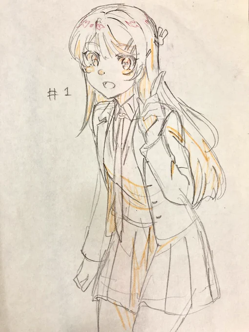 ついに今日青ブタ1話放送です!半パート作監と総作監しました。時間がなくてこんなのしか描けなかった?

是非見てください! 