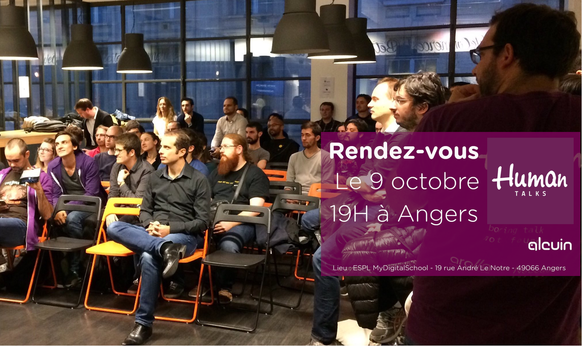 alcuinsoft's tweet photo. HUMAN TALKS, mardi 9 Octobre à 19H
Inscriptions gratuites et ouvertes >> https://t.co/qu8zWgVmBD
Au programme :
- Trop NULL pour être honnête ?
- Tour d'horizon des OS temps-réel libres.
- Pourquoi contribuer à un projet open-source ?
#Angers @HT_Angers #AngersTech https://t.co/eB0GlhGxkC