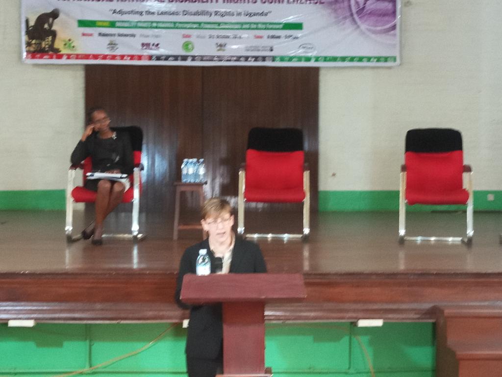 MakerereLaw's tweet photo. Prof. Jane Lords from @Harvard , said that the task is doing the work to advance disability rights, Uganda is hailed world over as a pre-eminent example in promoting disability rights due to the number in of representation of people with disability in political office. #DRConf https://t.co/xDcnyln4eX