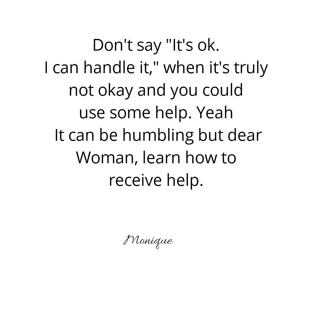 MoniqueFday's tweet photo. Shouldering all the burdens when help is being offered doesn't make you a superwoman. #SheWoman https://t.co/MkfOic7cs0