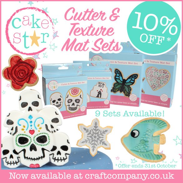 craftcompany's tweet photo. 💫 October Offer 💫
This month, save 10% on our range of Cake Star cutter &amp; texture mat sets. Perfect for creating themed cookies and sugar decorations for your celebration cakes and cupcakes! https://t.co/yh4EHjwDuE
#CakeStar #Cookiecutters #Offer https://t.co/6IeczoMvbL
