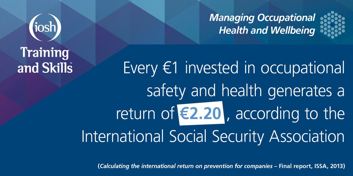 IOSH_tweets's tweet photo. Keeping workers safe and healthy can benefit your company greatly. Learn how to help your employees return to work after an illness with IOSH's Occupational Health and Wellbeing course. https://t.co/RMlUrOQMm9 #Managingoccupationalhealthandwellbeing #IOSHcourse https://t.co/yTptFNqW5V
