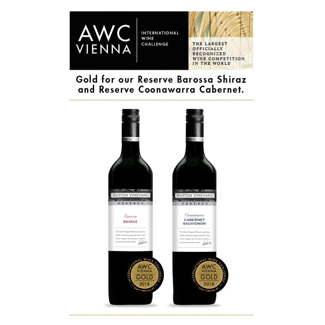More bling for our Reserve reds! #AWCVienna #gold #bertonreserve