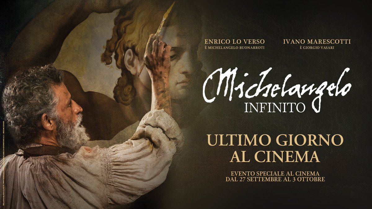 CinemadArteSky's tweet image. Oggi ultimo giorno per vedere #MichelangeloInfinito!
Non perdete questa esperienza di pura poesia, commozione e meraviglia.
michelangeloalcinema.it
@SkyCinemaIT @SkyArte @Magnitudofilm @luckyredfilm @rtl1025 @EnricoLoVerso @IvanoMarescotti