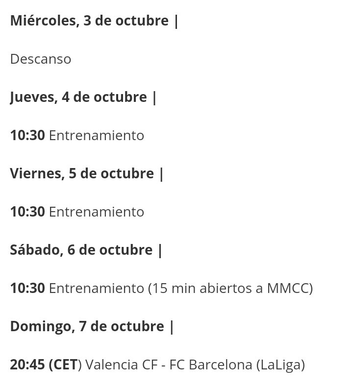 Mestalla_Info's tweet photo. El @valenciacf descansará en el día de hoy tras el #MUFCVCF.
Mañana comenzará a preparar el #ValenciaBarça. https://t.co/6ZZiaK2U16
